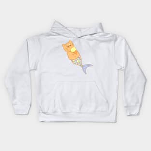 Summer Mer-Cat Kids Hoodie